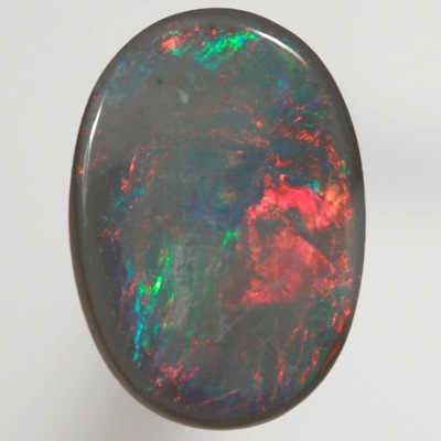 SOLID BLACK OPAL Bright red contrasted by green SEE VIDEOS